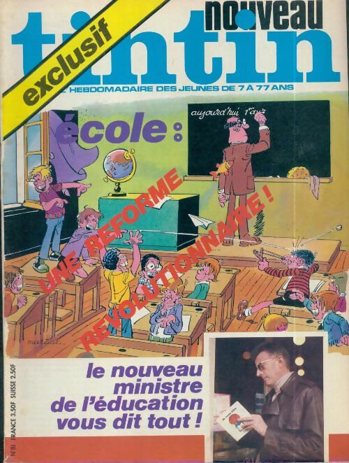 Livrenpoche : Tintin nouveau n°81 : Ecole - Collectif - Livre