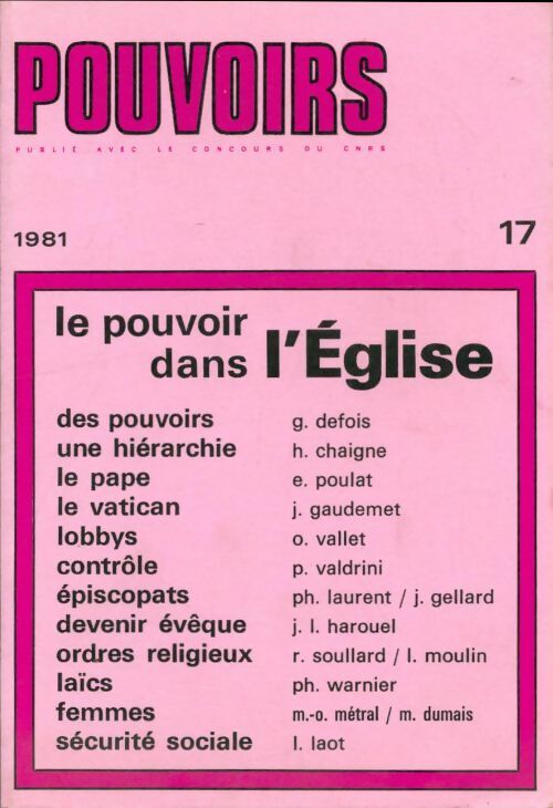 Livrenpoche : Pouvoirs n°17 : Le pouvoir dans l'église - Collectif - Livre