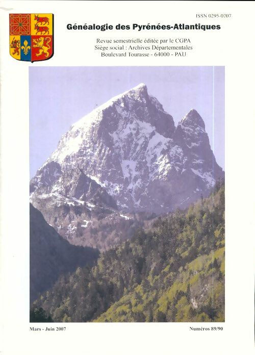 Généalogie des Pyrénées-Atlantiques n°89-90 - Collectif -  Généalogie des Pyrénées-Atlantiques - Livre