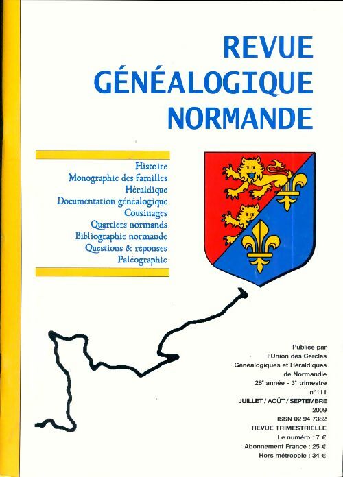 Revue généalogique normande n°111 - Collectif -  Revue généalogique normande - Livre
