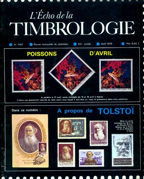 Livrenpoche : L'écho de la timbrologie n°1487 : Poissons d'avril - Collectif - Livre