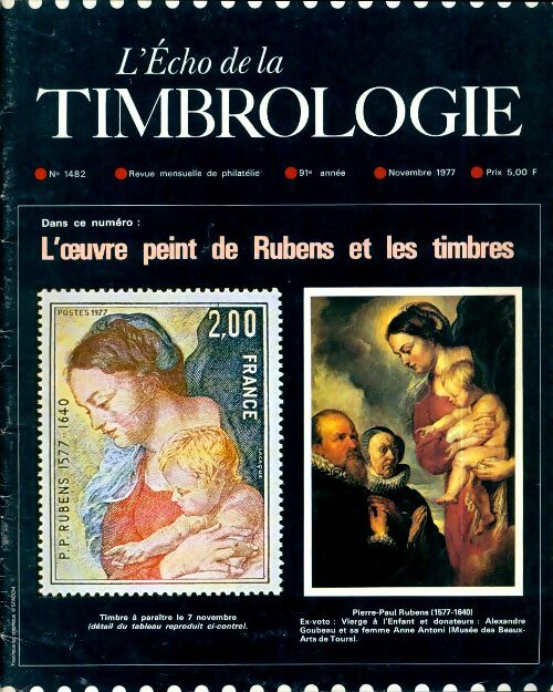 Livrenpoche : L'écho de la timbrologie n°1482 : L'oeuvre peint de Rubens et les timbres - Collectif - Livre
