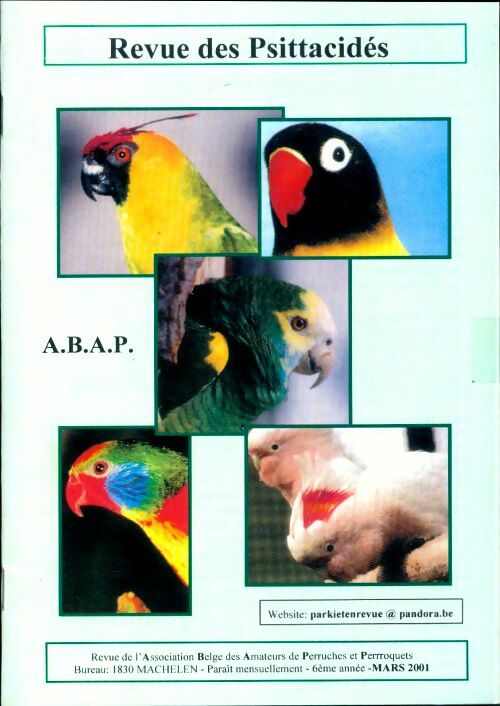 Livrenpoche : Revue des Psittacidés 6e année Mars 2001 - Collectif - Livre
