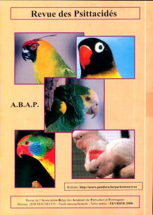 Livrenpoche : Revue des Psittacidés 5e année Février 2000 - Collectif - Livre