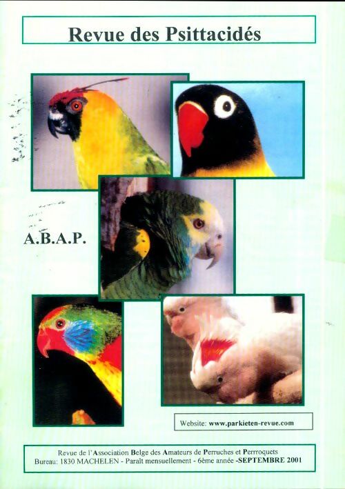 Livrenpoche : Revue des Psittacidés 6e année Septembre 2001 - Collectif - Livre