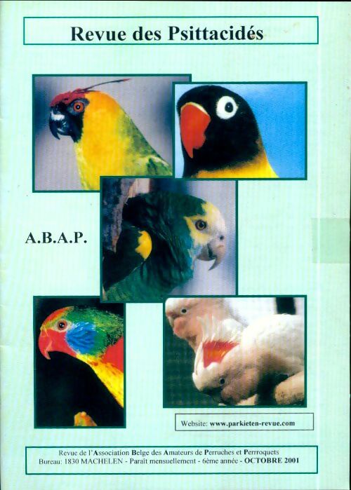 Livrenpoche : Revue des Psittacidés 6e année Octobre 2001 - Collectif - Livre