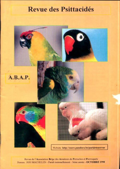 Livrenpoche : Revue des Psittacidés 3e année Octobre 1998 - Collectif - Livre