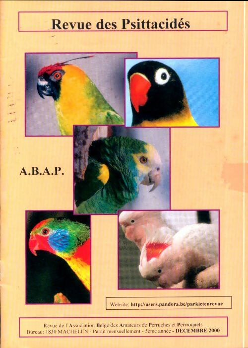 Livrenpoche : Revue des Psittacidés 5e année Décembre 2000 - Collectif - Livre