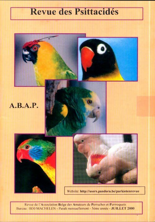 Livrenpoche : Revue des Psittacidés 5e année Juillet 2000 - Collectif - Livre