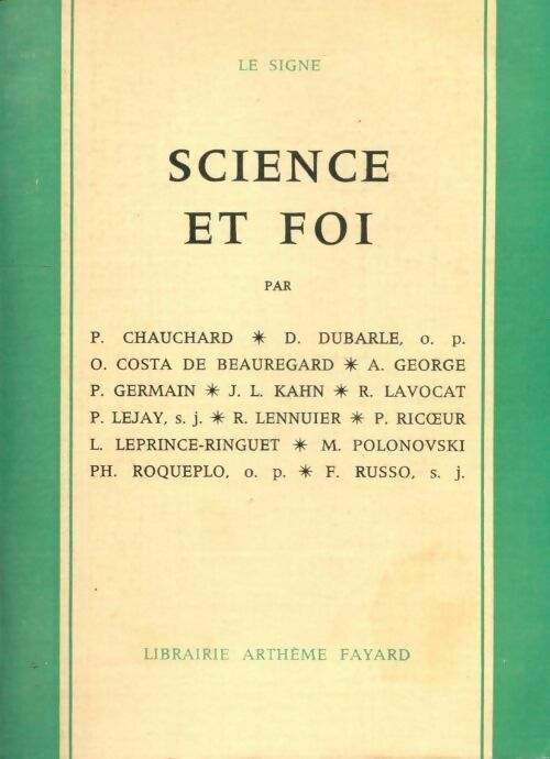 Livrenpoche : Science et foi - Collectif - Livre