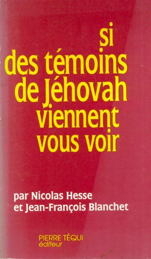 Livrenpoche : Si des témoins de Jéhovah viennent vous voir - Nicolas Hesse - Livre