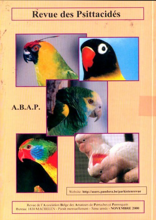 Livrenpoche : Revue des Psittacidés 5e année Novembre 2000 - Collectif - Livre