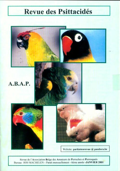 Livrenpoche : Revue des Psittacidés 6e année Janvier 2001 - Collectif - Livre