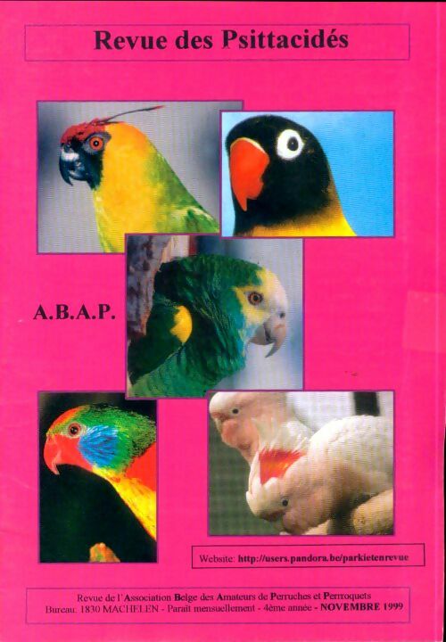 Livrenpoche : Revue des Psittacidés 4e année Novembre 1999 - Collectif - Livre