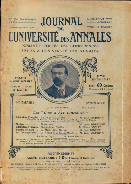 Livrenpoche : Journal de l'université des annales n°17 5e année - Collectif - Livre
