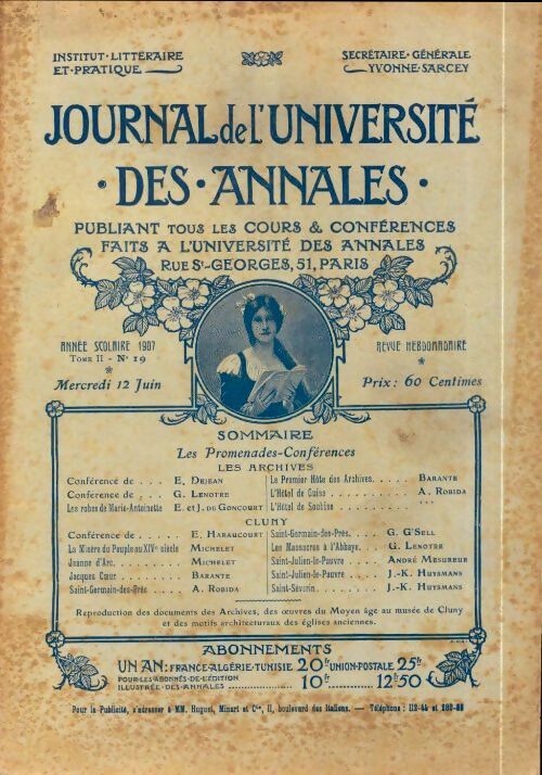 Livrenpoche : Journal de l'université des annales n°19 1ère année - Collectif - Livre