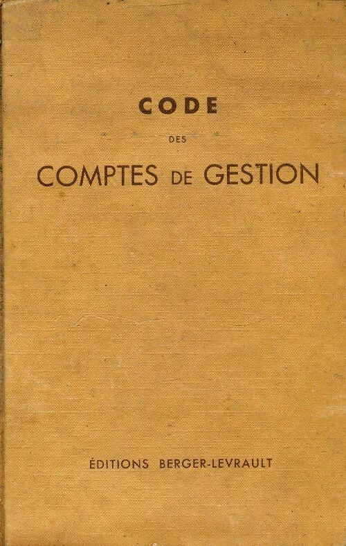 Livrenpoche : Code des comptes de gestion - André Sonrier - Livre