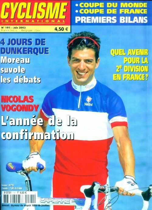 Livrenpoche : Cyclisme international n°191 : Nicolas Vogondy, l'année de la confirmation - Collectif - Livre