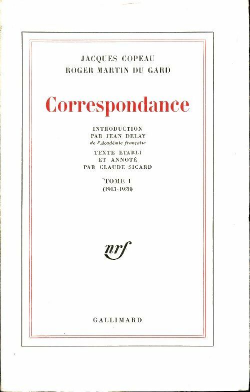 Livrenpoche : Correspondance Tome I  - Roger Martin du Gard - Livre
