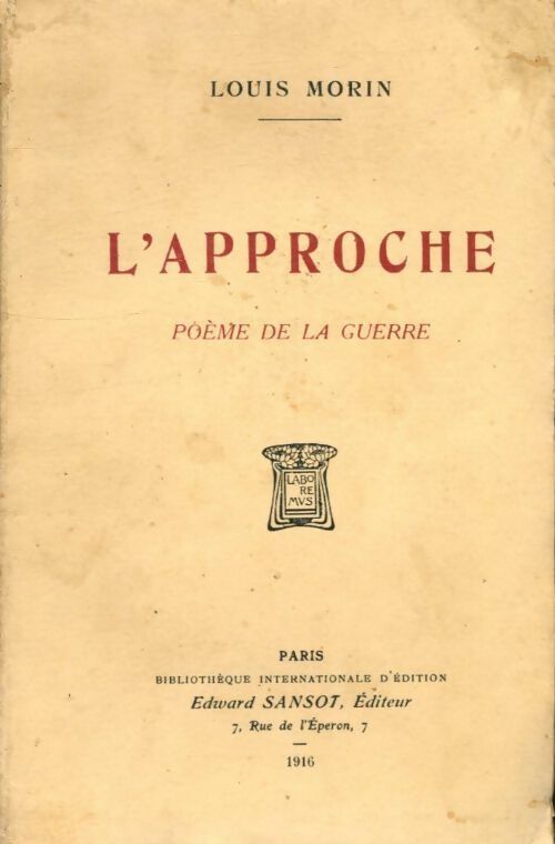 Livrenpoche : L'approche - Louis Morin - Livre