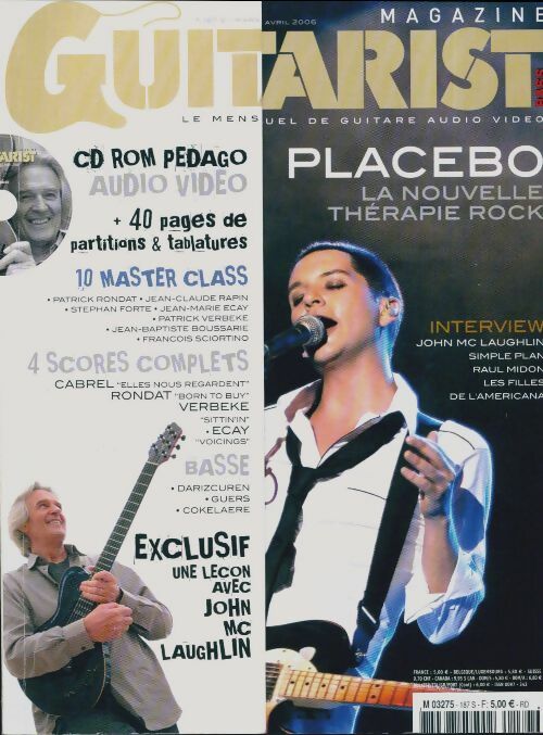 Livrenpoche : Guitarist & Bass Mag n°187 : Placebo - Collectif - Livre