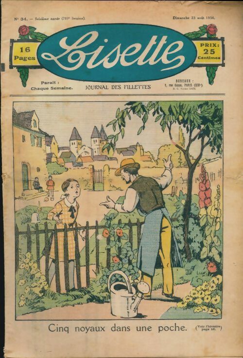 Livrenpoche : Lisette n°789 n°34 16e année : Cinq noyaux dans une poche - Collectif - Livre