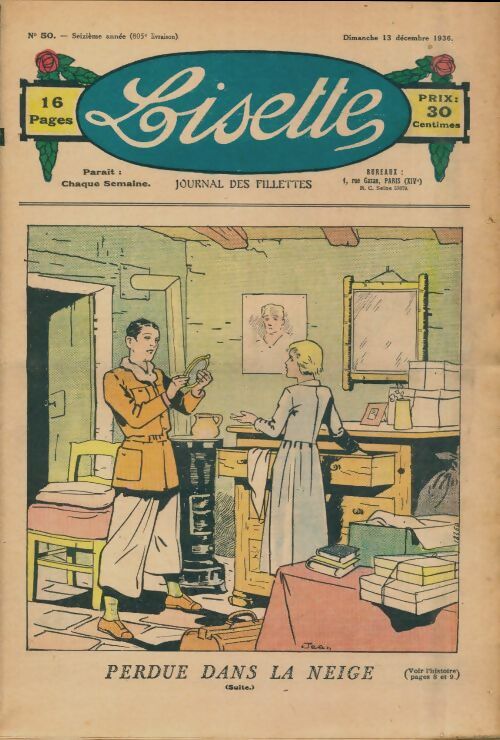 Livrenpoche : Lisette n°805 n°50 16e année : Perdue dans la neige (suite...) - Collectif - Livre