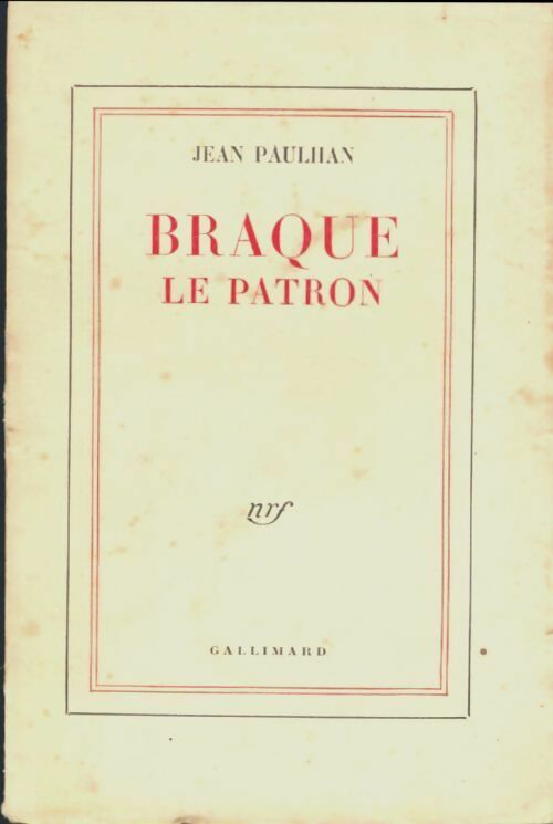 Livrenpoche : Braque le patron - Jean Paulhan - Livre