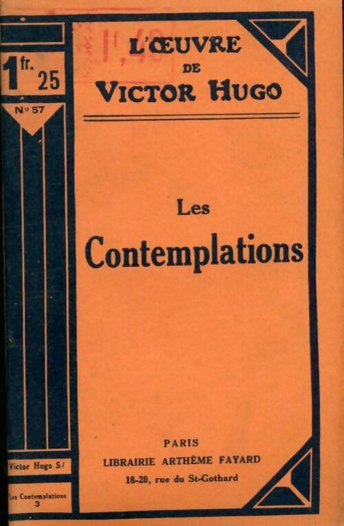 Livrenpoche : Les contemplations Tome III - Victor Hugo - Livre
