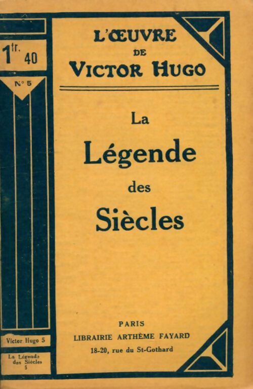 Livrenpoche : La légende des siècles Tome V - Victor Hugo - Livre