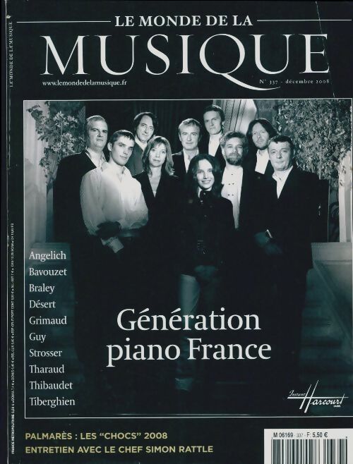 Le monde de la musique n°337 : Génération piano France - Collectif -  Le monde de la musique - Livre