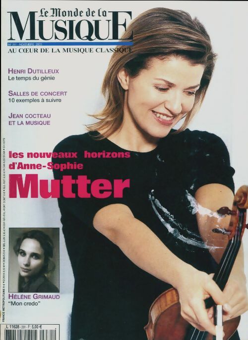 Livrenpoche : Le monde de la musique n°281 : Les nouveaux horizons d'Anne-Sophie Mutter - Collectif - Livre