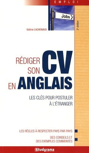 Livrenpoche : Rédiger son CV en anglais - Valérie Lachenaud - Livre