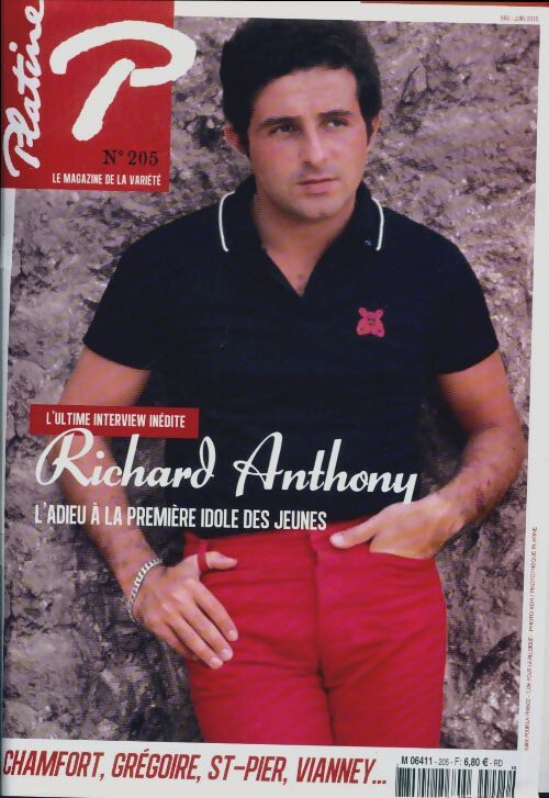 Platine n°205 : Richars Anthony - Collectif -  Platine - Livre