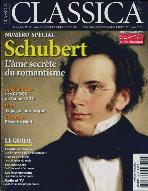 Livrenpoche : Classica n°138 : Schubert - Collectif - Livre