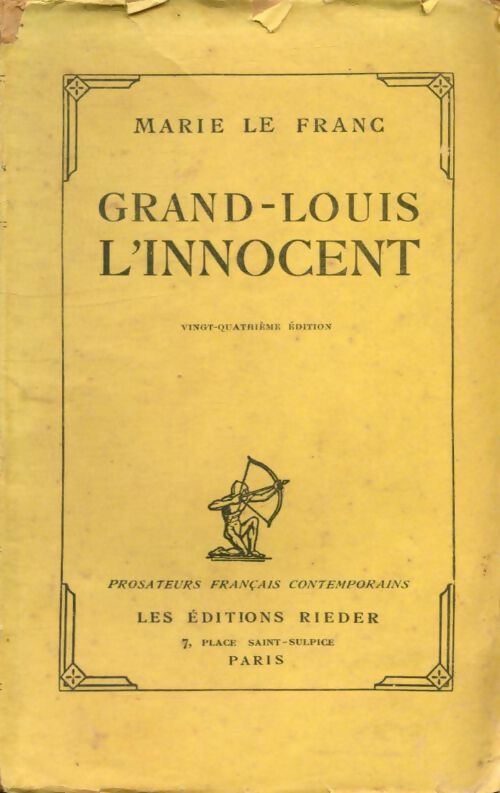 Livrenpoche : Grand-Louis l'Innocent - Marie Le Franc - Livre