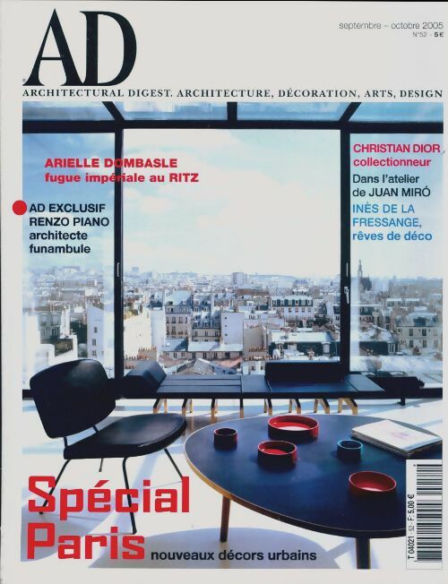 Livrenpoche : AD Architectural Digest n°52 : Spécial Paris - Collectif - Livre