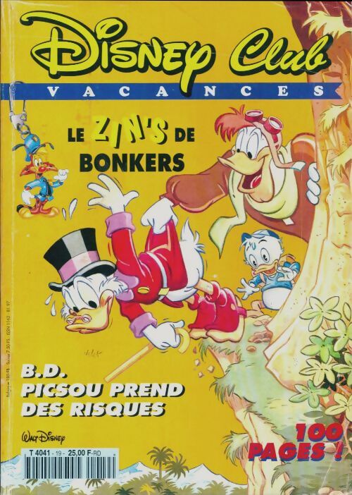 Livrenpoche : DIsney Club vacances n°19 : Les zin's de bonkers - Collectif - Livre