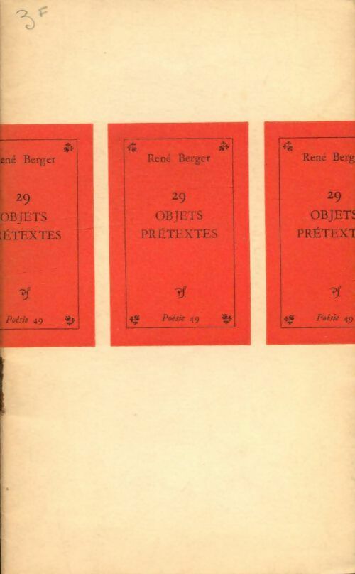 Livrenpoche : 29 objets prétextes - René Berger - Livre