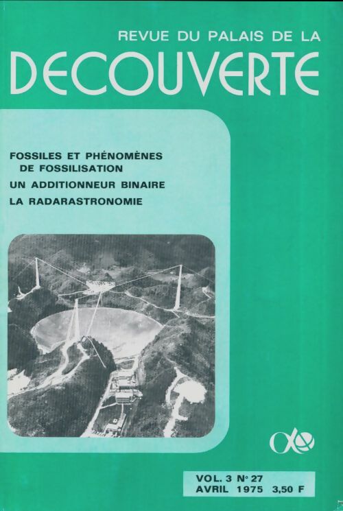 Livrenpoche : Revue du palais de la découverte vol 3 n°27 - Collectif - Livre