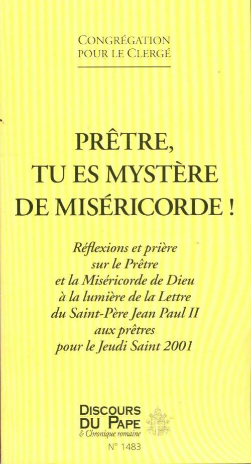 Livrenpoche : Prêtre, tu es mystère de miséricorde - Collectif - Livre