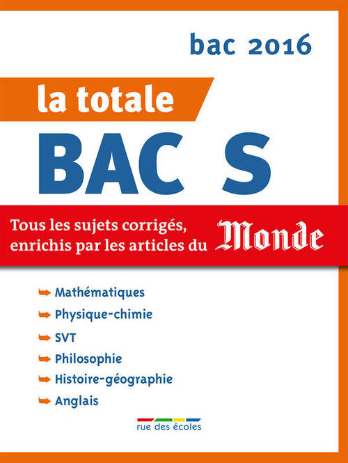 Livrenpoche : La totale Bac S 2016 - Collectif - Livre