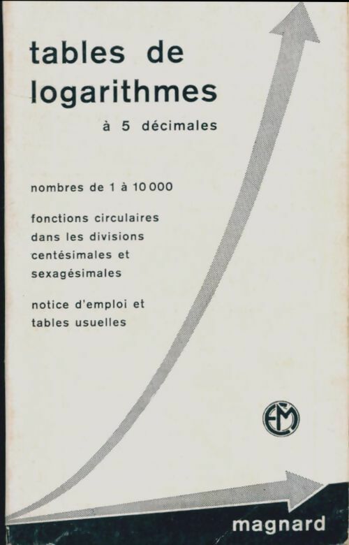 Livrenpoche : Tables de logarithmes à 5 décimales - Inconnu - Livre