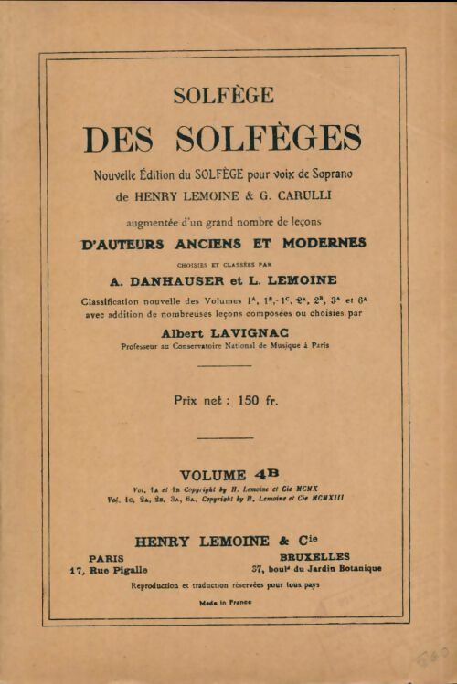 Livrenpoche : Solfège des solfèges Volume 4B - Collectif - Livre
