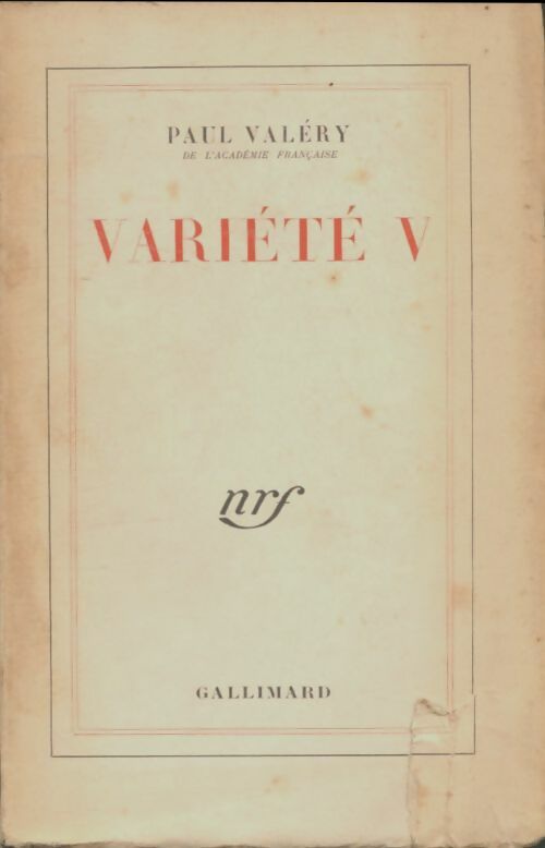 Livrenpoche : Variété V - Paul Valéry - Livre