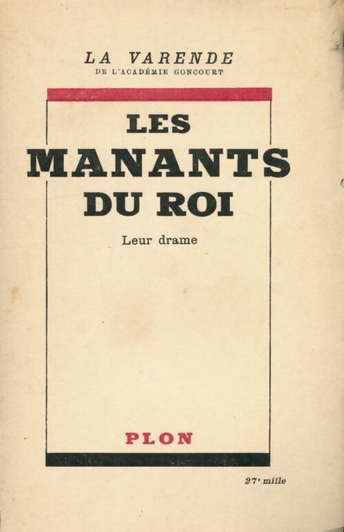 Les manants du roi - Jean De la Varende - Livre