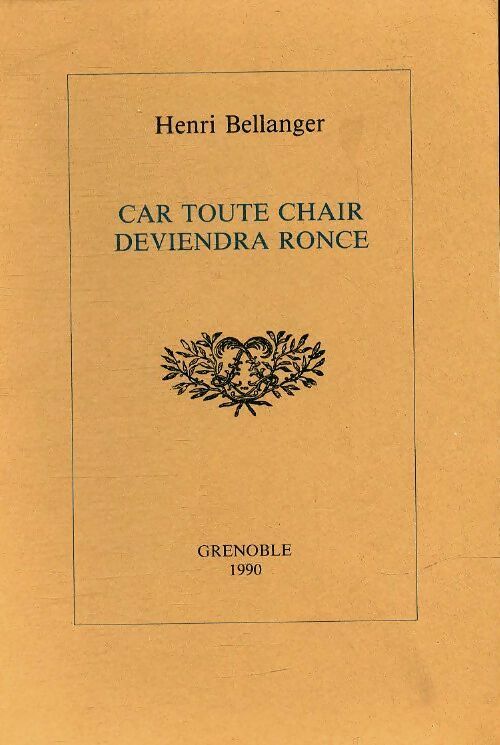 Livrenpoche : Car toute chair deviendra rouge - Henri Bellanger - Livre