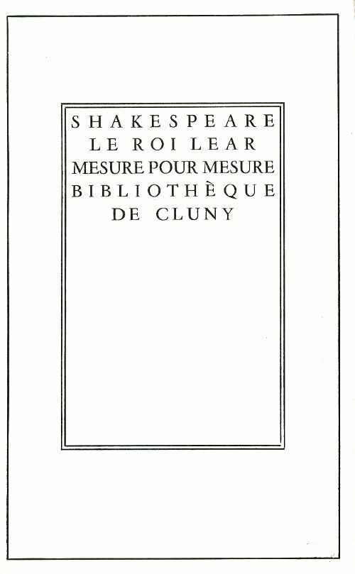 Livrenpoche : Le roi Lear / Mesure pour mesure - William Shakespeare - Livre