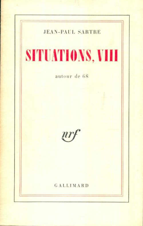 Livrenpoche : Situations, VIII - Jean-Paul Sartre - Livre