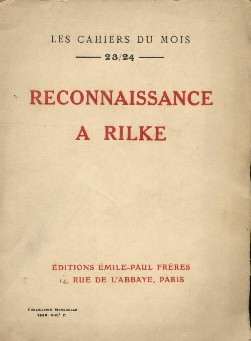 Livrenpoche : Reconnaissance à Rilke - Collectif - Livre